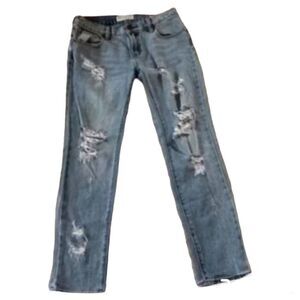 Bullhead Women's Skinny Boyfriend Distressed Jeans size 26